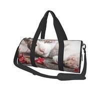Round Travel Bag Cat Lying On Ground Gym Bag for Men Women Duffel Bag Sports Bag