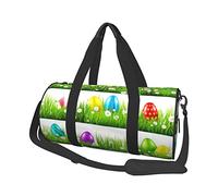 Round Travel Bag Colorful Easter Egg Gym Bag for Men Women Duffel Bag Sports Bag
