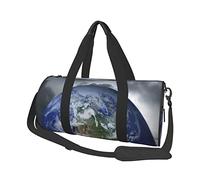 Round Travel Bag Cool Earth Planet Ocean Storm Gym Bag for Men Women Duffel Bag Sports Bag
