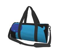 Round Travel Bag Cute Hippo Gym Bag for Men Women Duffel Bag Sports Bag