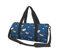Round Travel Bag Cute Shark Gym Bag for Men Women Duffel Bag Sports Bag