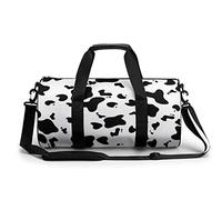 Round Travel Bag Dairy Cow Pattern Gym Bag for Men Women Duffel Bag Sports Bag