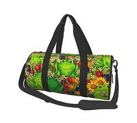 Round Travel Bag Frog Gym Bag for Men Women Duffel Bag Sports Bag