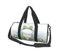 Round Travel Bag Funny Yoga Frog Gym Bag for Men Women Duffel Bag Sports Bag