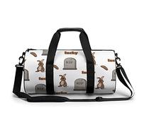 Round Travel Bag Halloween Cemetery Lucky Rabbit Gym Bag for Men Women Duffel Bag Sports Bag