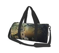 Round Travel Bag Halloween Night Dead Tree Gym Bag for Men Women Duffel Bag Sports Bag
