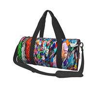 Round Travel Bag Origami Multicolor Papercraft Cranes Gym Bag for Men Women Duffel Bag Sports Bag