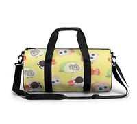 Round Travel Bag Pink Green Black Cartoon Cat Gym Bag for Men Women Duffel Bag Sports Bag