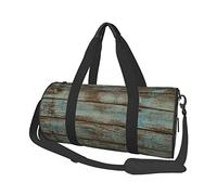 Round Travel Bag Rustic Old Barn Wood Gym Bag for Men Women Duffel Bag Sports Bag