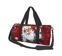 Round Travel Bag Santa Claus Xmas Gifts Gym Bag for Men Women Duffel Bag Sports Bag