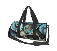 Round Travel Bag Skull Octopus Art Gym Bag for Men Women Duffel Bag Sports Bag