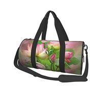 Round Travel Bag Spirit of The Lotus Gym Bag for Men Women Duffel Bag Sports Bag