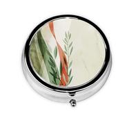 Round Travel Pill Organizer, Compact Daily Small Pill Case with 3 Compartments, Full Print Design Italy Flag