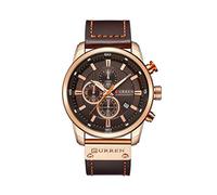 Round True Three Calendar Quartz Eyes Men's Business Watch Waterproof Watch Men's Watch Solar Powe Watches for Women (D, One Size)