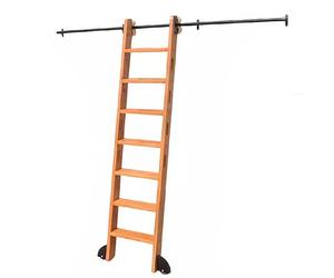 Round Tube Sliding Extention Track/Rail, Rolling Ladder Track Rail Library Sliding Barn Door Hardware Kit (No Ladder) Mobile Ladder Track Kit for Home Office (no Ladder)(16ft/500cm Track kit