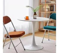 Round Tulip Dining Table, Solid Wood Thickened Tabletop, Modern Kitchen and Leisure Coffee Furniture for Small Spaces, 35.4" x 35.4" x 29.5"