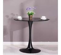 Round Tulip Dining Table, Solid Wood Thickened Tabletop, Modern Kitchen and Leisure Coffee Furniture for Small Spaces, 35.4" x 35.4" x 29.5"