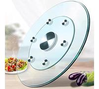 Round Turntable Rotating Dining Table Tempered Glass Table Top Lazy Transparent Serving Plate Tray Kitchen Serving Plate,for Sharing Food Easier,Thick8mm-110cm