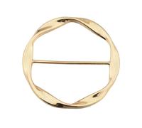 Round Twisted Circle Silk Scarf Ring Brooch for Women Girls Minimalist Shawl Scarves Buckle Wrap Clip Fashion Dress Accessories Decoration Jewelry Gift, Metal, no gemstone