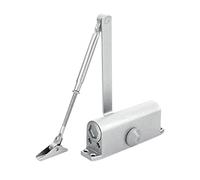 Round Type Adjustable Automatic Spring Hydraulic Door Closer Closing Latching Security System Opening Angle is Automatically Closed with in 180° for Left Right Hand Doors 25-45Kg