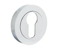Round UK Escutcheon, Euro Escutcheon | Corrosion-Resistant Finish, Includes Wood Screws, Interior & Exterior Use, Architectural Alloy, Pre-Drilled Fixing Holes