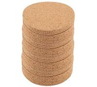 Round Unfinished Cork Coasters Bulk - 50pcs, Heat Resistant, Absorbent, Reusable Wood Blank Coasters for DIY Craft, Painting, Writing, Bar, Kitchen & Home Decor