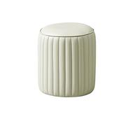 Round Upholstered Footstool for Entryway Stylish Shoe Changing Stool Vanity Stool Chair Soft Footrest for Sofa Cozy Round Foot Rest Home Decor Accent