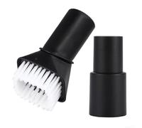 Round Vacuum Brush Set,Vacuum Dust Brush for Karcher WD2 WD3 WD4 WD5 Models, Dual Bristle Suction Brushes for Upholstery Carpet Dashboard Interior Cleaning with 32-35mm Adapter