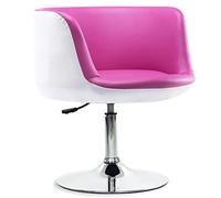 Round Vanity Chair With Back,Adjustable Height Swivel Chair Leather Accent Chair For Living Room Bedroom,Modern Cute Makeup Chair Office Chair Desk Chair