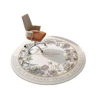 Round Velvet Chair Mat, Soundproof & Dirty-Resistant Rug for Office Computer Swivel, Rocking Table & Bedroom Study Floor(R03,120X120CM)