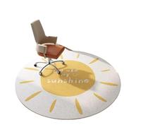 Round Velvet Chair Mat, Soundproof & Dirty-Resistant Rug for Office Computer Swivel, Rocking Table & Bedroom Study Floor(R05,80X80CM)