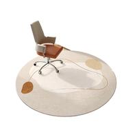 Round Velvet Chair Mat, Soundproof & Dirty-Resistant Rug for Office Computer Swivel, Rocking Table & Bedroom Study Floor(R04,80X80CM)