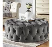 Round Velvet Stool, Modern Coffee Table for Living Room, Bedroom or Host Room - Stylish, Versatile Home Decor, Comfortable Seating