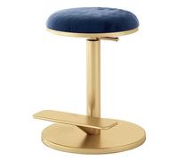 Round Velvet Swivel Stool for Vanity - Green Tall Vanity Stool with Comfort Cushion - Adjustable Make Up Chair - Stylish Pink Vanity Chair