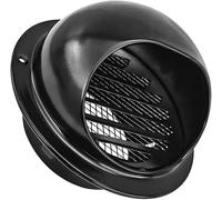 Round Vent Cover 304 Stainless Steel, Outdoor Vent Grille with Insect Mesh, Rainproof Bullnose Design for Wall Exhaust(L-100mm)