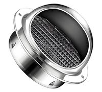 Round Ventilation Grill Screen Hood 50mm-300mm Stainless Steel Exterior Wall Air Vent, Ducting Exhaust Extractor Fan, Louvered Soffit Vent Exhaust Outlet For Kitchen Ceiling(160mm)
