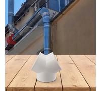 Round Ventilation Pipe Adapter T-Piece Duct Connector for Dryer Vent, 100 mm / 150 mm ABS Plastic Exhaust Fan Fitting, White T and Y Type Airflow Reducer for(Y Type 150MM)