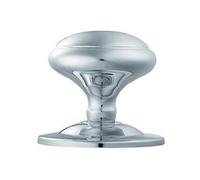 Round Victorian Centre Door Knob (Round Design) 85x73mm in 2 Finishes (Satin Nickel)