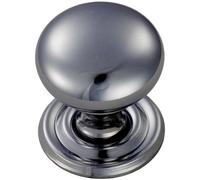 Round Victorian Cupboard Door Knob 38mm Dia Polished Chrome Cabinet Handle