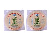 Round Vietnamese Rice paper 22cm 340g Summer Roll Goi Cuon Banh Trang Fresh Spring Roll Pack of 2