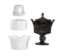 Round Vintage Crowns Design Cup Mold for Crafting Unique Holders and Storage Boxes Perfect for Home Decors Desktop Organizers Mold