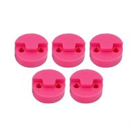 Round Violin Mute Set of 5 Rubber Sound Dampener for Silent Practice on 4/4 Instrument Easy Fit Black 20mm(Pink)