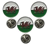 Round Wales Pin Badge Metal Enamel Lapel Badge (3 Pack)