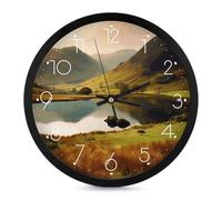 Round Wall Clock, Lake District National Park Print Silent Wall Clock Modern Wall Clock Decorative Wall Clock Living Room Wall Clock