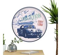 Round Wall Decor Signs Tin Sign Metal Crafts Signs & Prints Home Decorative Accessories for Cafe Bar Enhance Family Home Atmosphere