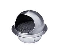Round wall exhaust port cover, Hood Built-in Dense Grid Prevents Debris From Entering, For Bathrooms, Offices, Restaurants(125mm(49.2"))