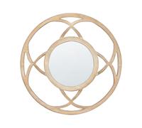 Wall Mirror IZTAPALAPA 60 cm 60 cm Light Fir Wood