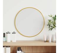 Round Wall Mirror Gold 30cm Glass PVC Frame Minimalist Vanity Mirror for hallway
