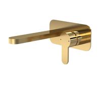 Wall Mount 2 Tap Hole Basin Mixer Tap Back Plate Brushed Brass Balterley Bronze One Size