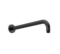 Round Wall Mount Shower Arm - 345mm - Matt Black